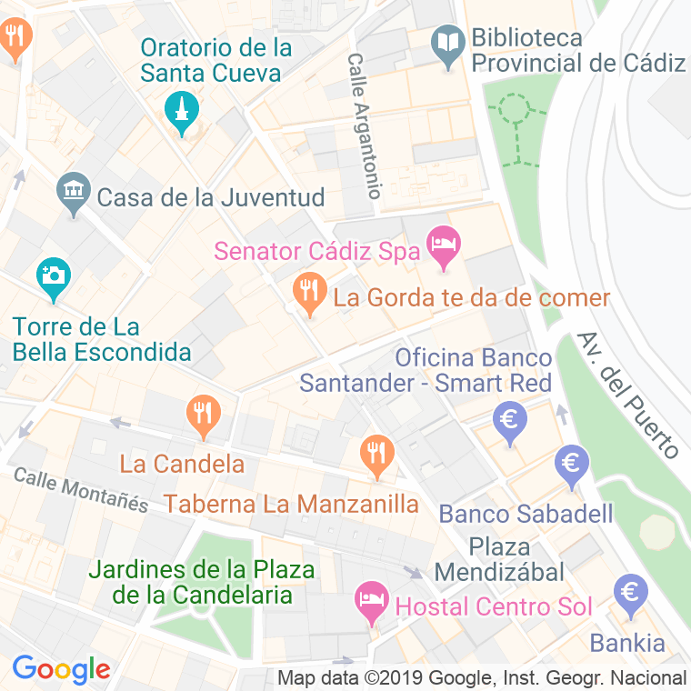 Código Postal calle San Agustin, plaza (Impares Del 5 Al 5) en Cádiz