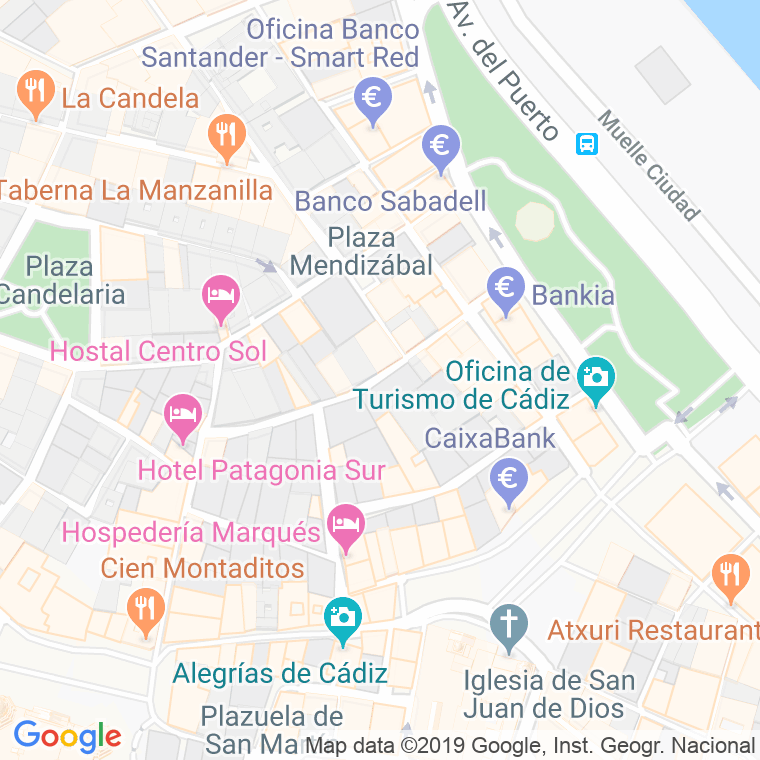 Código Postal calle Cristobal Colon en Cádiz