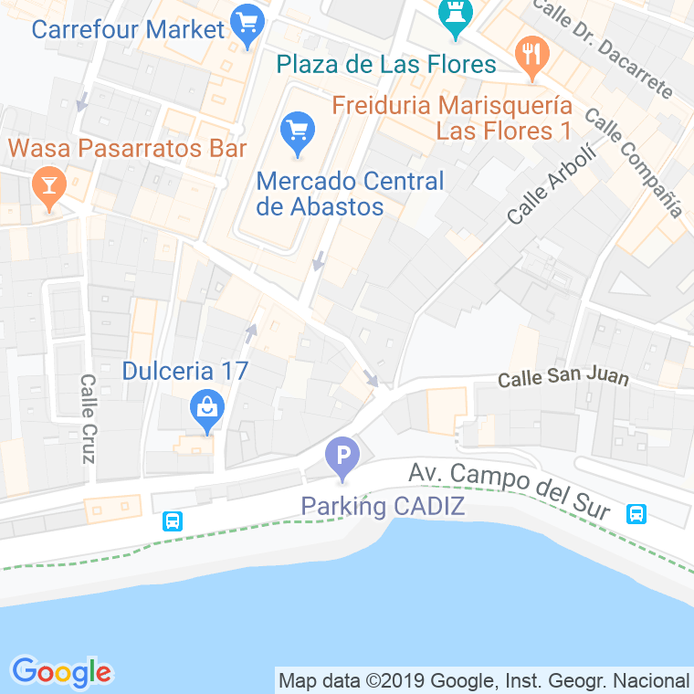 Código Postal calle Desamparados en Cádiz