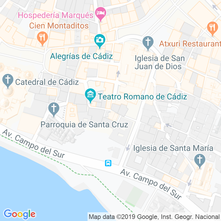 Código Postal calle Meson en Cádiz