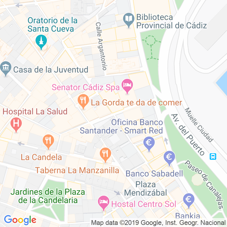 Código Postal calle San Agustin, plaza (Impares Del 1 Al 1)  (Pares Del 2 Al 2) en Cádiz