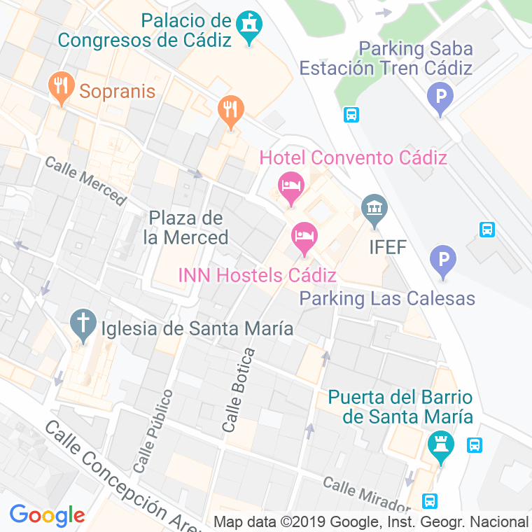 Código Postal calle Isaac Peral en Cádiz