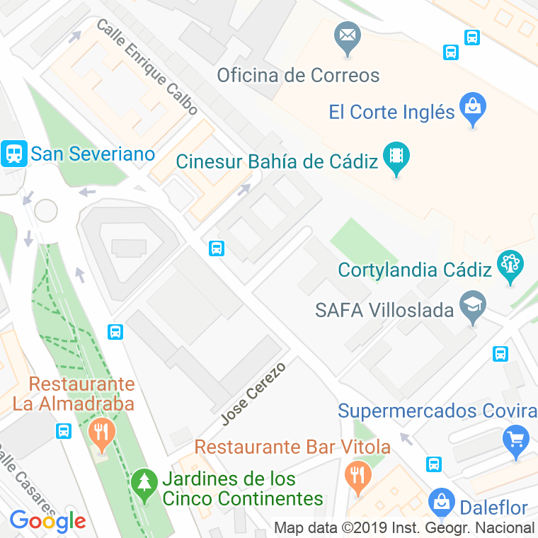 Código Postal calle Porvenir en Cádiz