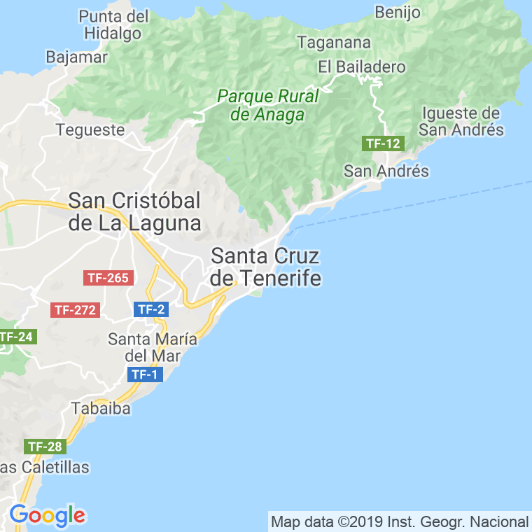 Código Postal calle Santa Cruz De Tenerife   (Impares Del 5 Al Final)  (Pares Del 4 Al Final) en Cádiz