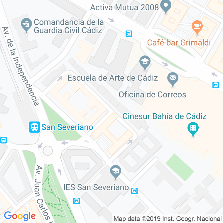 Código Postal calle Victor Gonzalez en Cádiz
