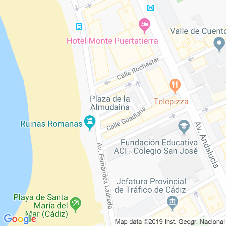 Código Postal calle Almudaina, plaza en Cádiz
