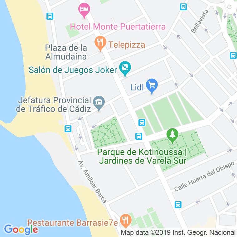 Código Postal calle Asdrubal, plaza en Cádiz