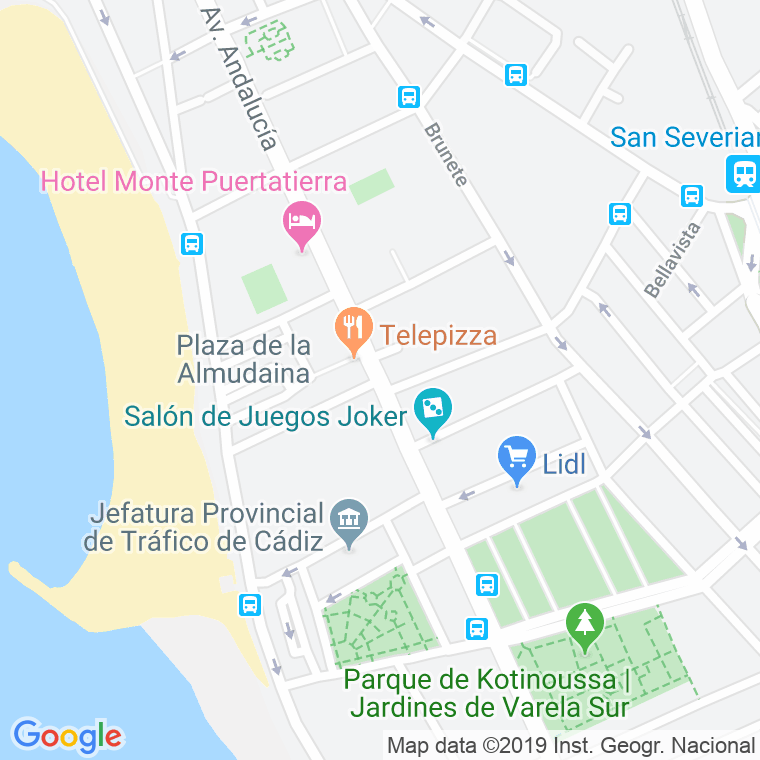 Código Postal calle Condesa Villafuente Bermeja en Cádiz
