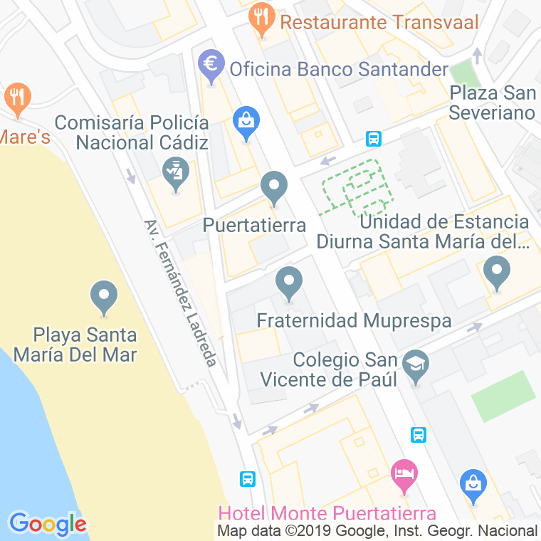 Código Postal calle Garcia Merchan en Cádiz