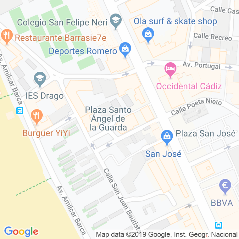 Código Postal calle Sanchez Caviedes en Cádiz