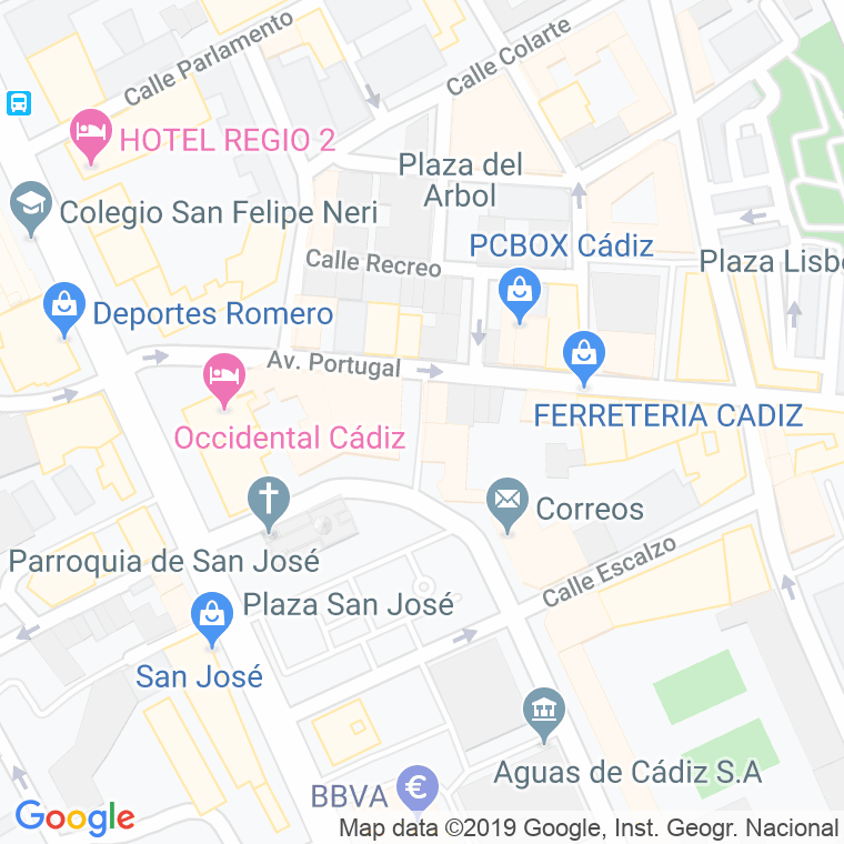 Código Postal calle Adriano en Cádiz