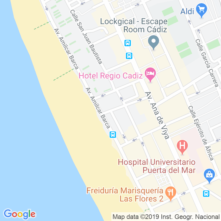 Código Postal calle Dora Reyes en Cádiz