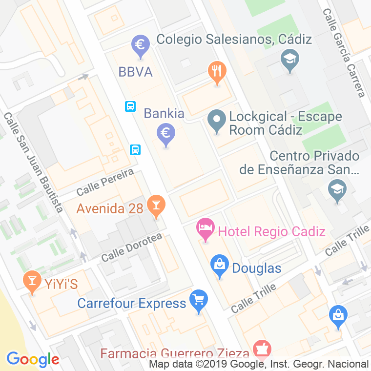 Código Postal calle Gerion en Cádiz