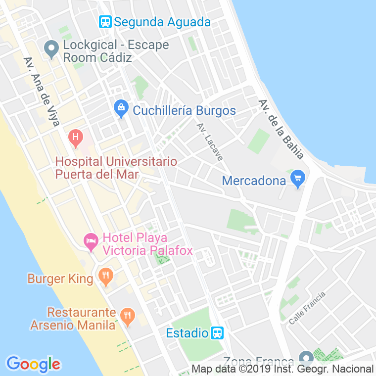 Código Postal calle Marconi, avenida (Impares Del 1 Al 5)  (Pares Del 2 Al 26) en Cádiz