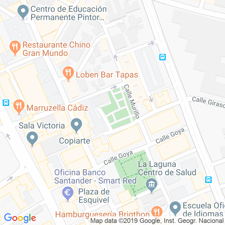 Código Postal calle Pintor Melendez en Cádiz