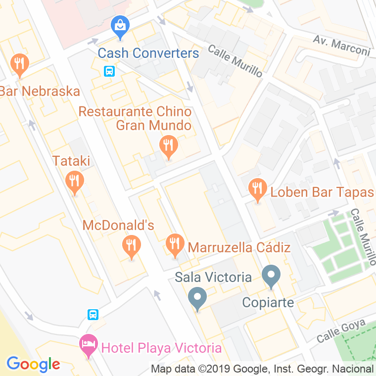 Código Postal calle Santa Teresa, grupos en Cádiz