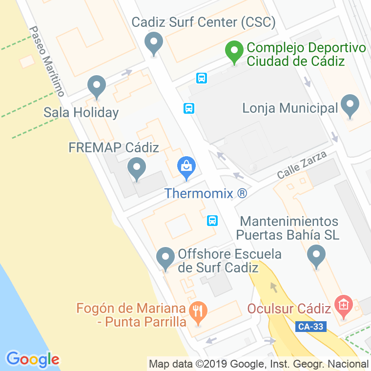 Código Postal calle Caracola en Cádiz