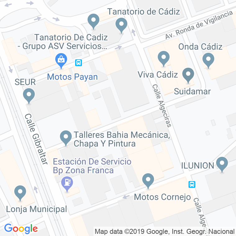 Código Postal calle Industria Naval en Cádiz