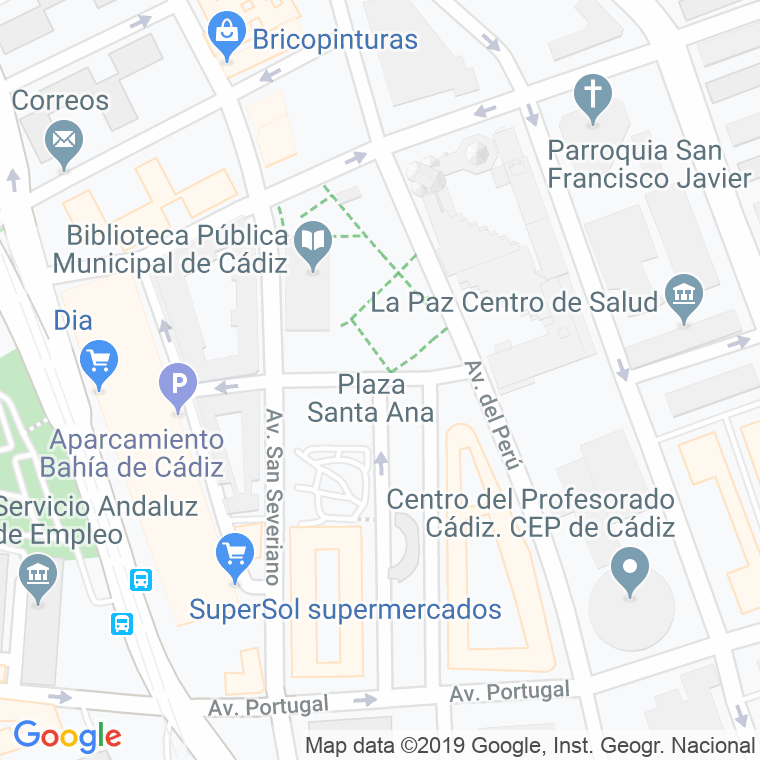 Código Postal calle Cineasta Julio Diamante en Cádiz