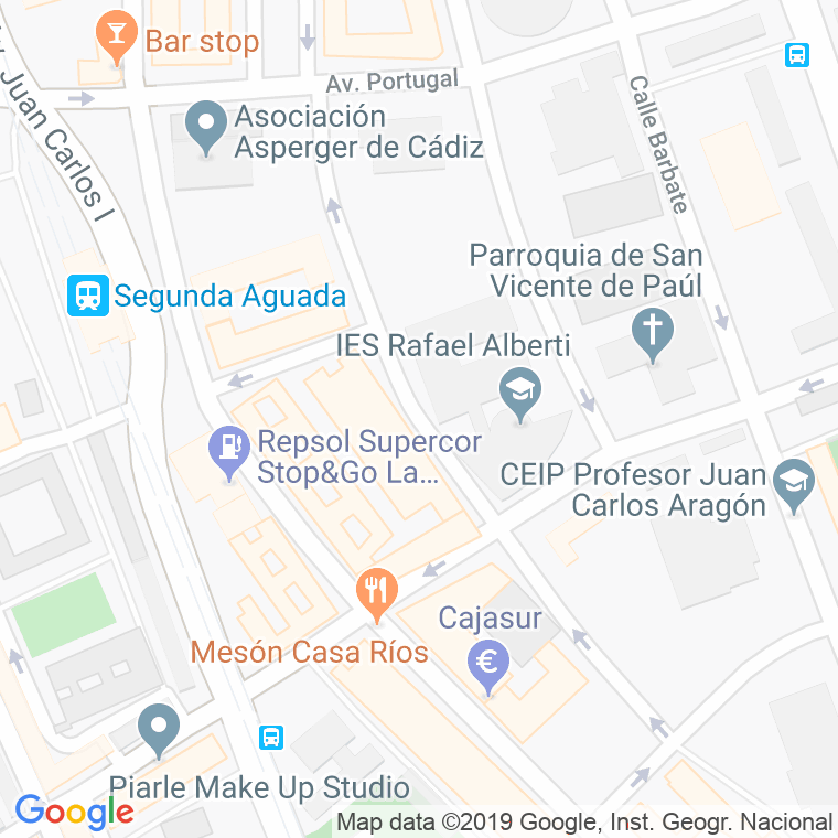 Código Postal calle Medina Sidonia en Cádiz