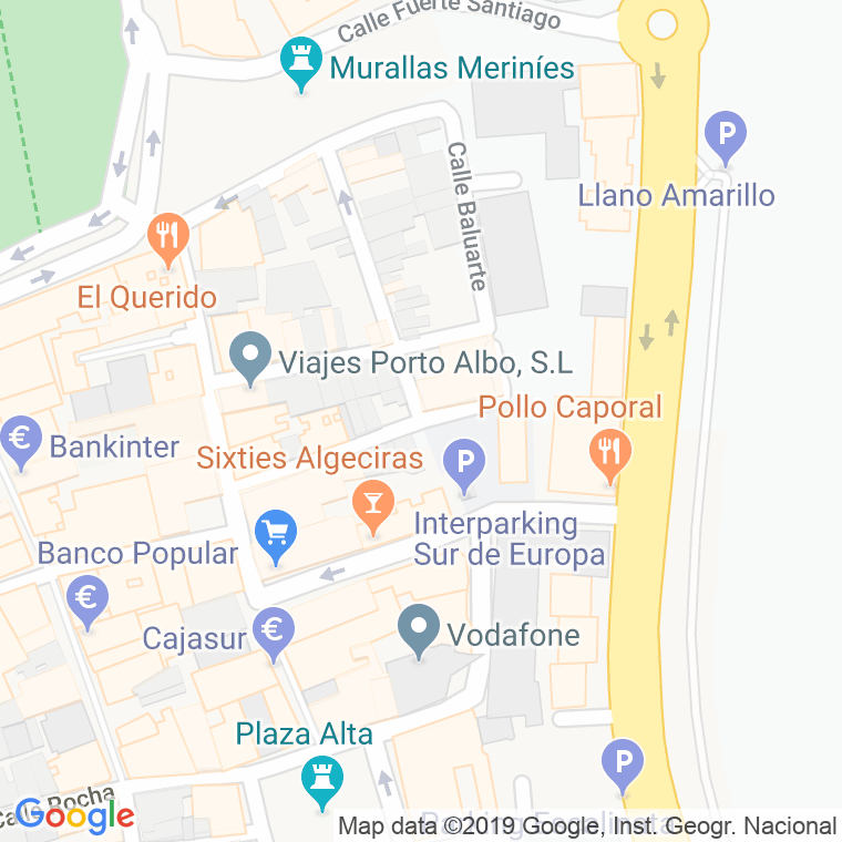 Código Postal calle Coronel Ceballos en Algeciras