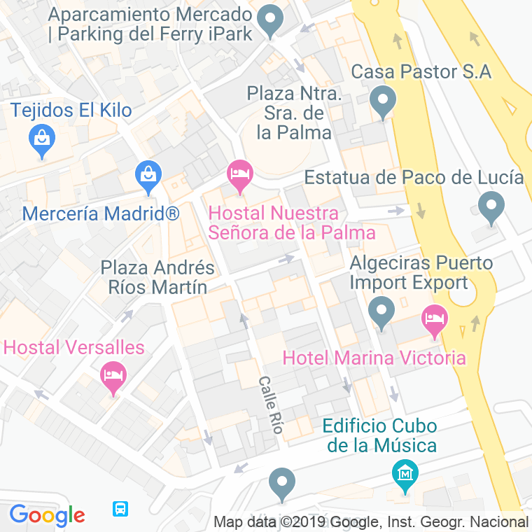 Código Postal calle General Martin Barroso en Algeciras