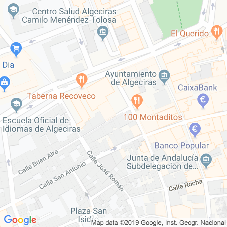 Código Postal calle Gloria en Algeciras