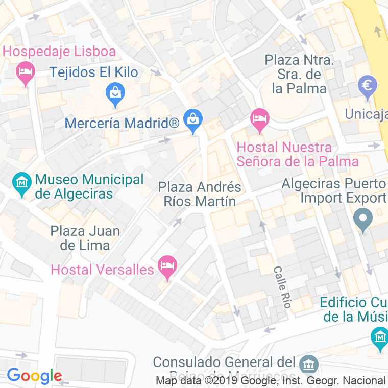 Código Postal calle Huerta Angel en Algeciras