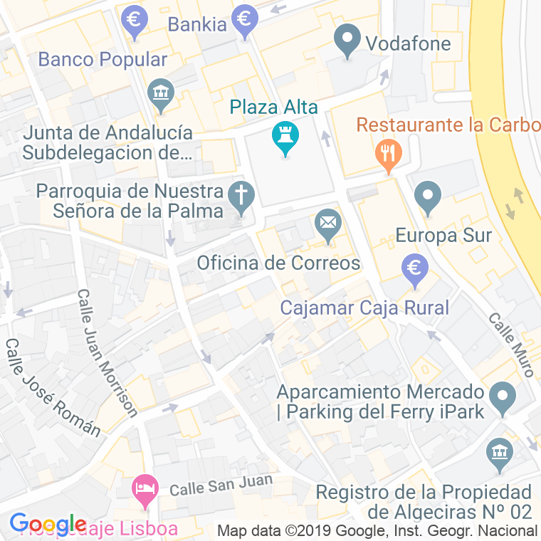 Código Postal calle Joaquin Costa en Algeciras