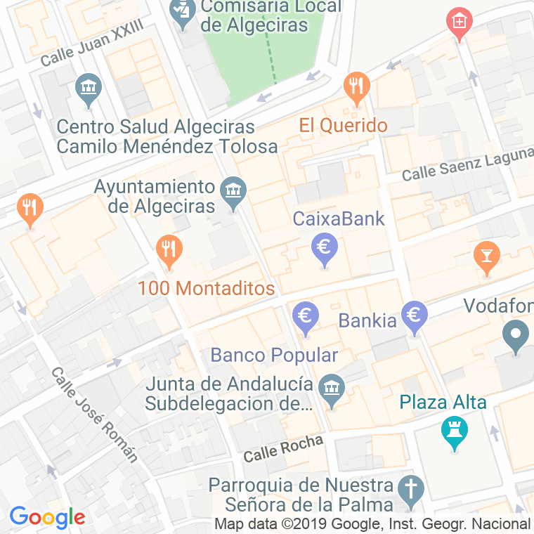 Código Postal calle Regino Martinez en Algeciras