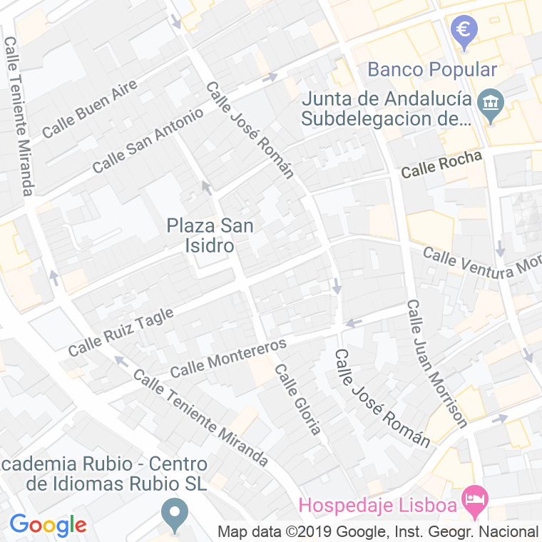 Código Postal calle Ruiz Tagle en Algeciras
