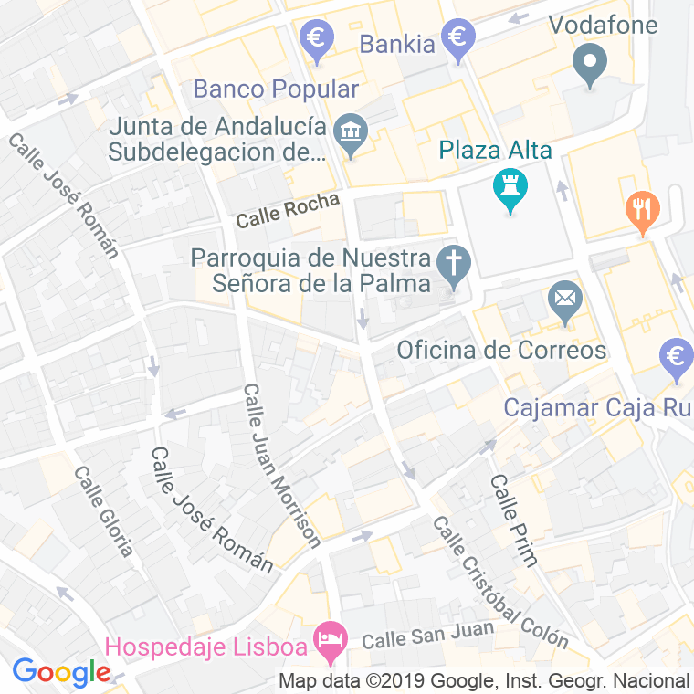 Código Postal calle Ventura Moron en Algeciras