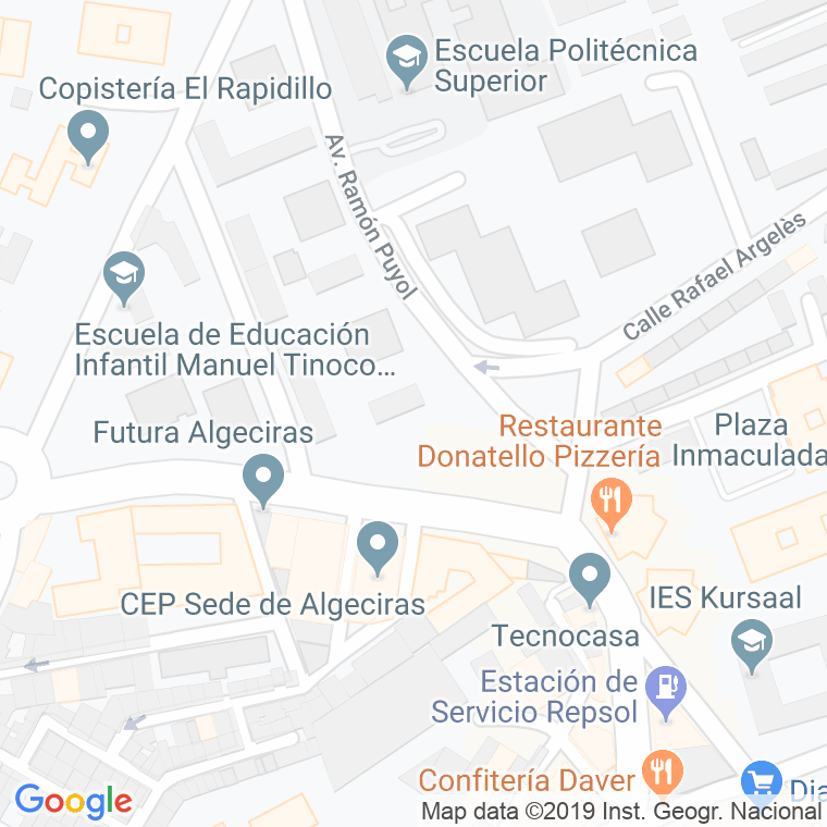 Código Postal calle Al-hadra, urbanizacion en Algeciras