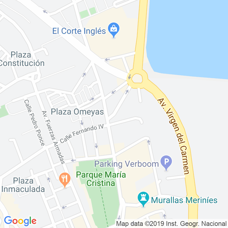 Código Postal calle Fray Tomas Del Valle en Algeciras