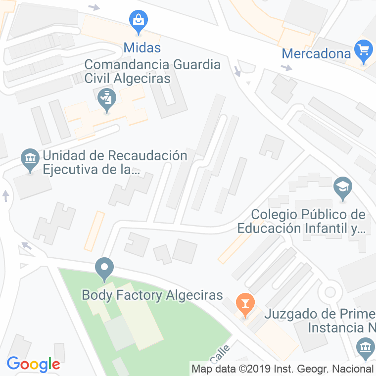 Código Postal calle Gil De Albornoz, sector en Algeciras