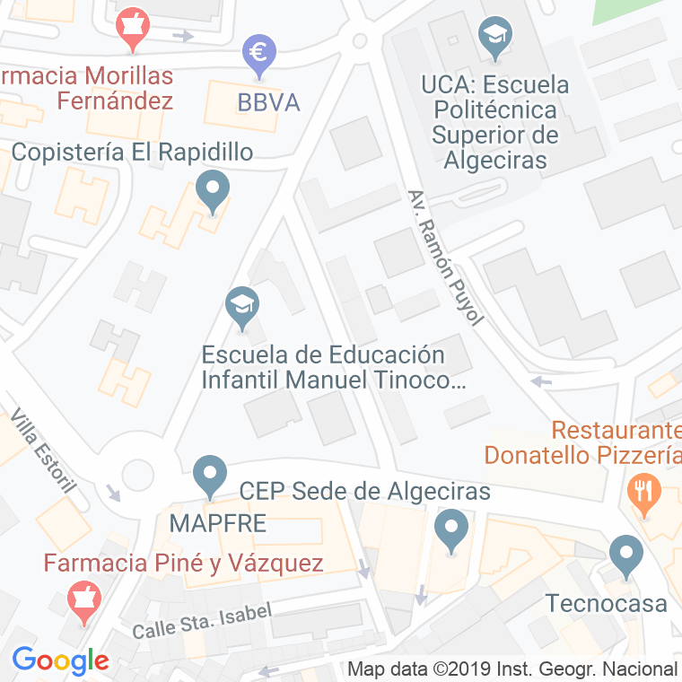 Código Postal calle Hotel Garrido en Algeciras