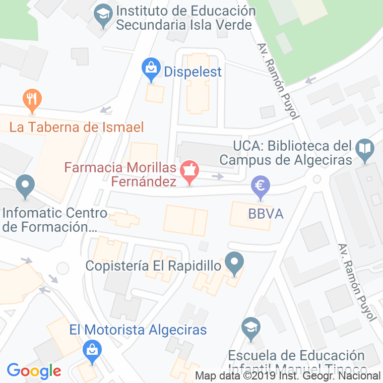 Código Postal calle Mezquita en Algeciras