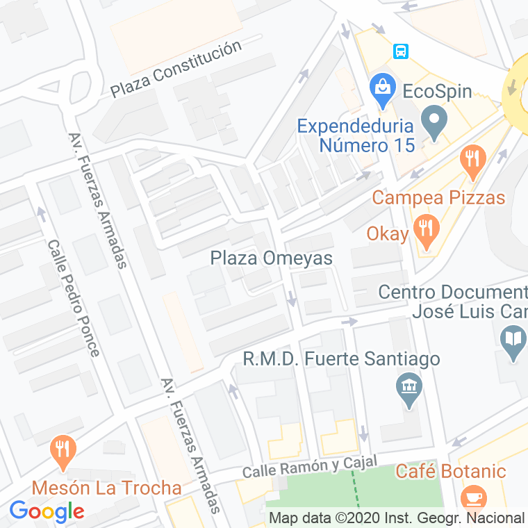 Código Postal calle Omeyas, plaza en Algeciras