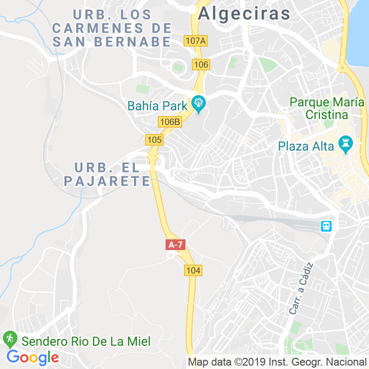 Código Postal calle Agua Marina en Algeciras