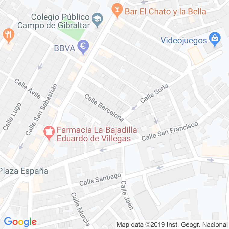 Código Postal calle Barcelona en Algeciras