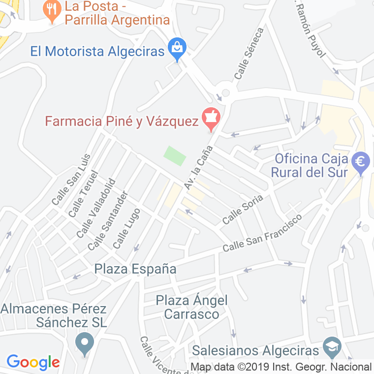 Código Postal calle Caña, La, avenida en Algeciras