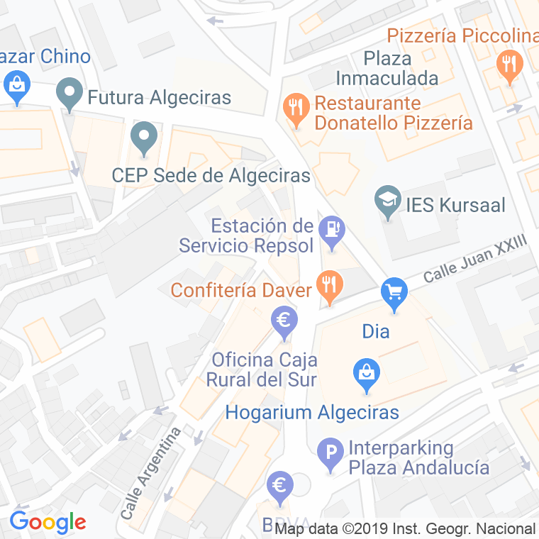 Código Postal calle Fuente Nueva en Algeciras