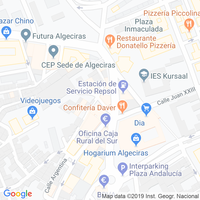 Código Postal calle Parque Fuente Nueva, urbanizacion en Algeciras