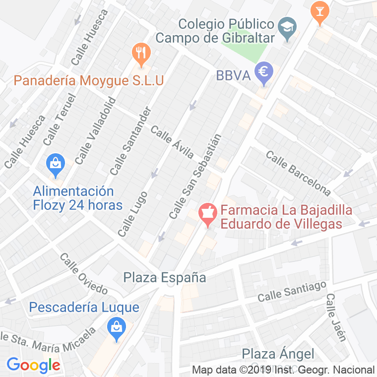 Código Postal calle San Sebastian en Algeciras