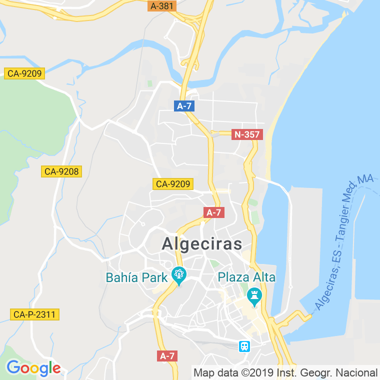 Código Postal calle Averroes, urbanizacion en Algeciras