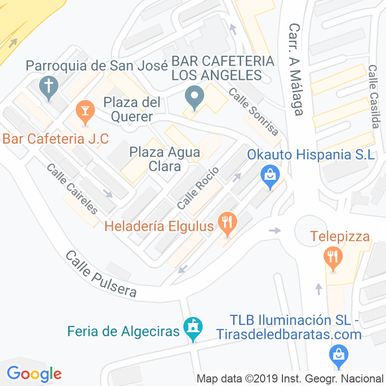 Código Postal calle Rocio, Del, plaza en Algeciras