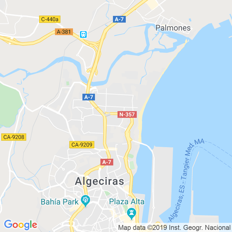 Código Postal calle Bahia Blanca, urbanizacion en Algeciras