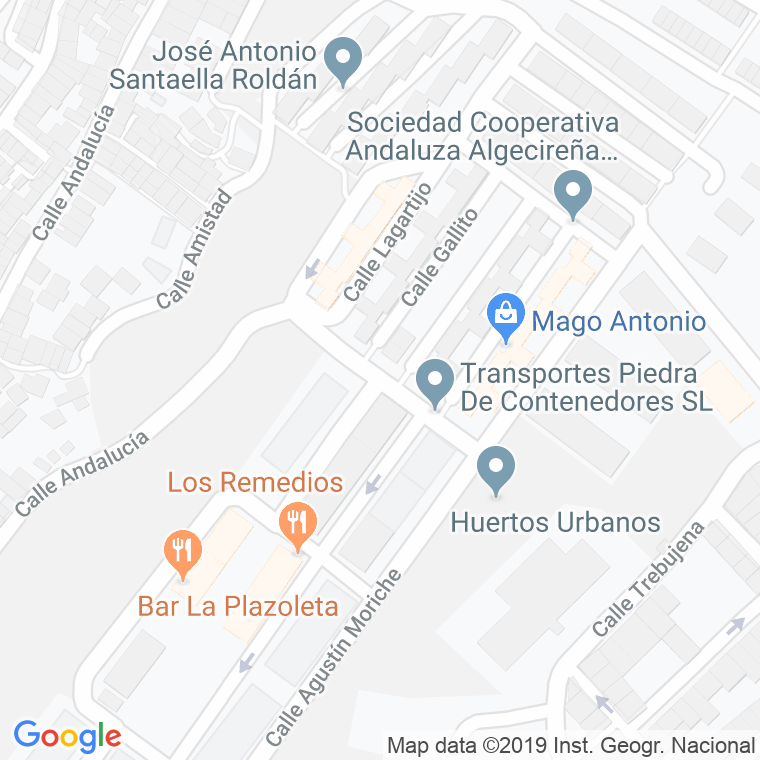Código Postal calle Andres Garcia Picon en Algeciras