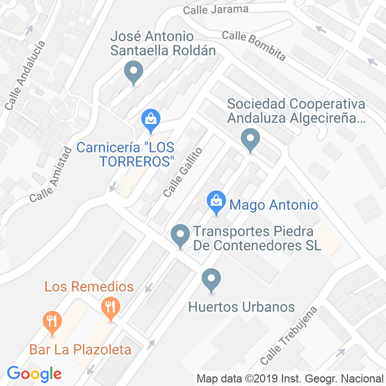 Código Postal calle Cara Ancha en Algeciras