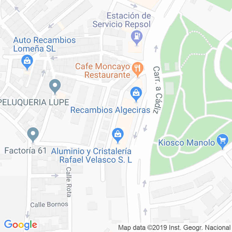 Código Postal calle Castellar en Algeciras